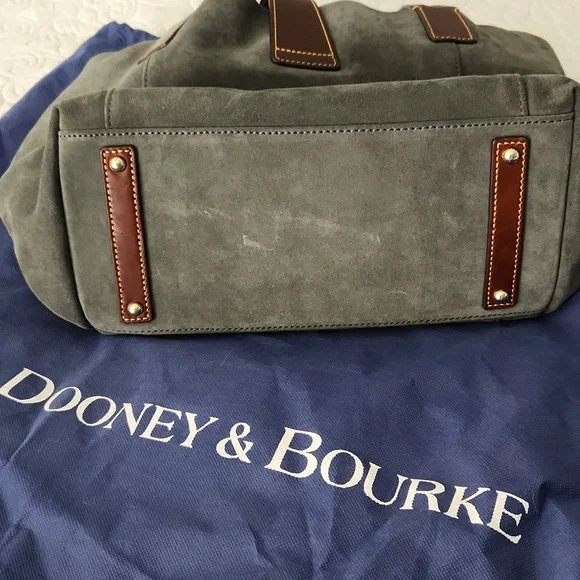 Dooney & Bourke Hunter Green Suede and Leather tote - Picture 13 of 16